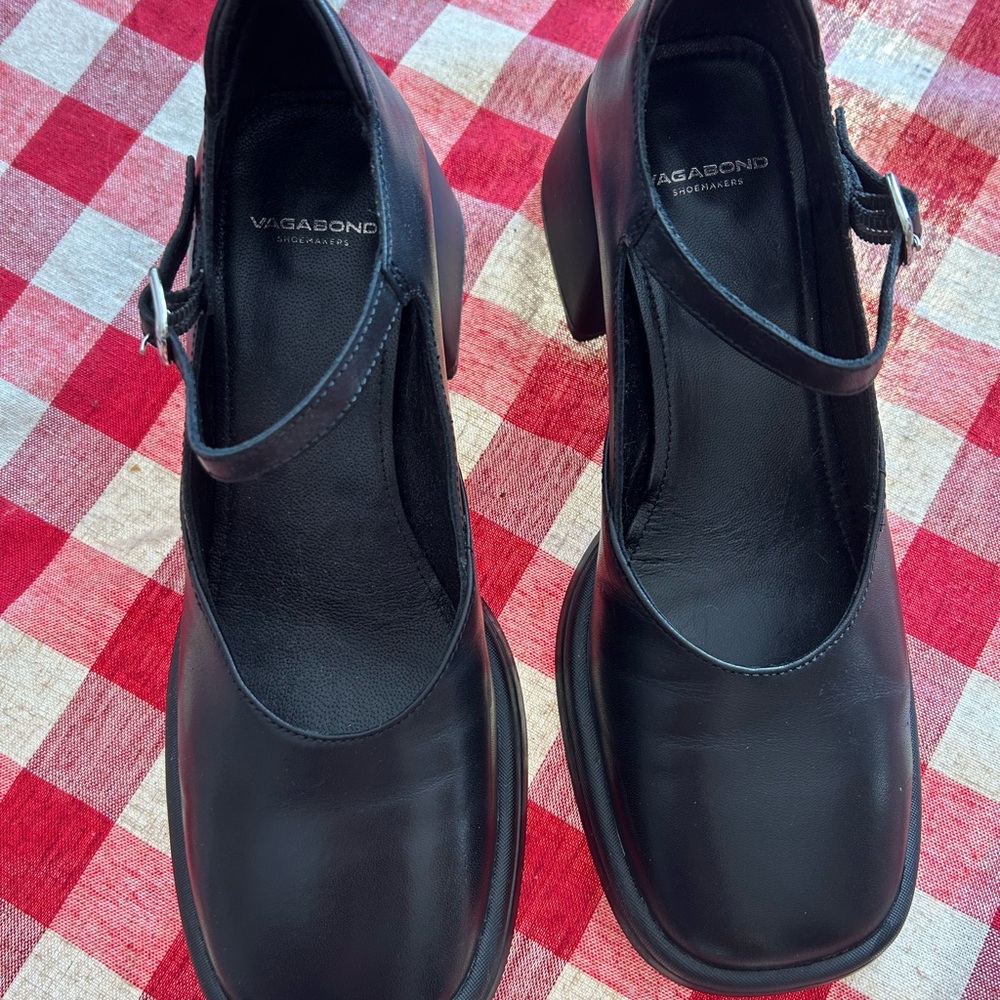 Vagabond Ansie Black Heeled Mary Janes